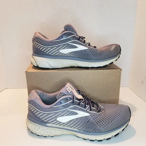 Brooks Womens Ghost 12 1203051D086 Gray Running Shoes Sneakers Size 10 D